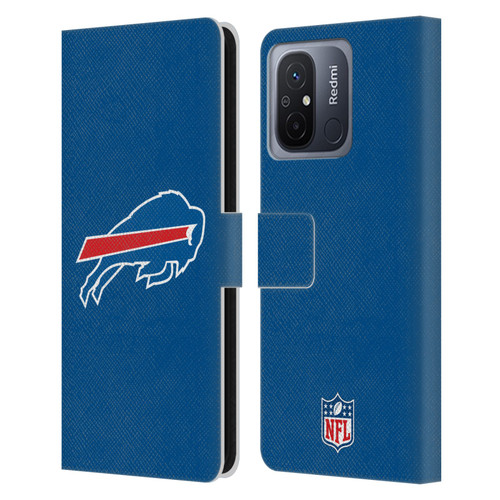 NFL Buffalo Bills Logo Plain Leather Book Wallet Case Cover For Xiaomi Redmi 12C