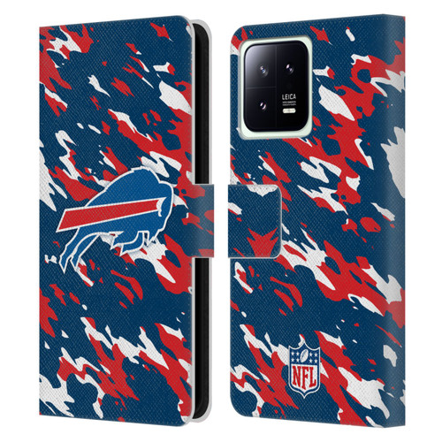 NFL Buffalo Bills Logo Camou Leather Book Wallet Case Cover For Xiaomi 13 5G