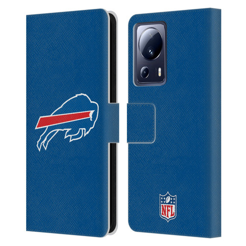 NFL Buffalo Bills Logo Plain Leather Book Wallet Case Cover For Xiaomi 13 Lite 5G