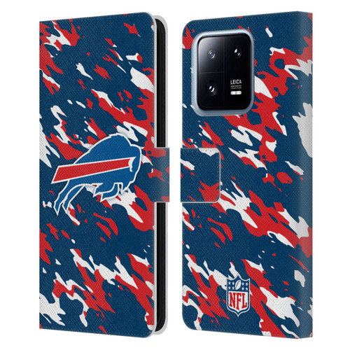 NFL Buffalo Bills Logo Camou Leather Book Wallet Case Cover For Xiaomi 13 Pro 5G