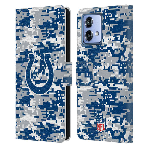 NFL Indianapolis Colts Graphics Digital Camouflage Leather Book Wallet Case Cover For Motorola Moto G84 5G