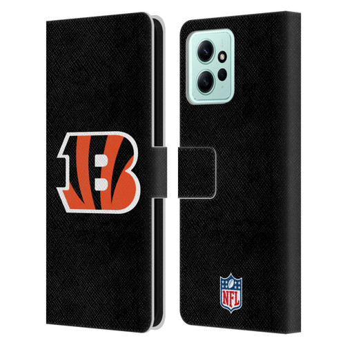 NFL Cincinnati Bengals Logo Plain Leather Book Wallet Case Cover For Xiaomi Redmi 12