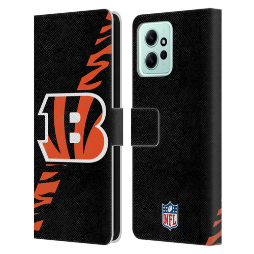 NFL Cincinnati Bengals Logo Stripes Leather Book Wallet Case Cover For Xiaomi Redmi 12
