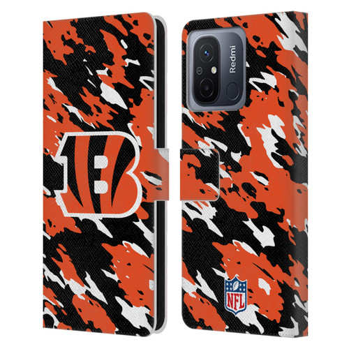 NFL Cincinnati Bengals Logo Camou Leather Book Wallet Case Cover For Xiaomi Redmi 12C