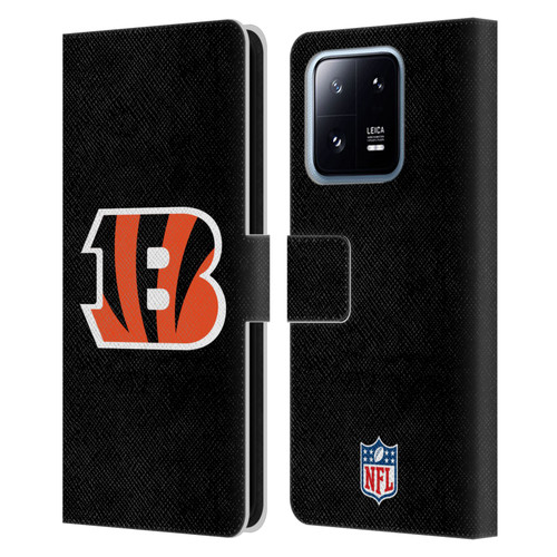 NFL Cincinnati Bengals Logo Plain Leather Book Wallet Case Cover For Xiaomi 13 Pro 5G