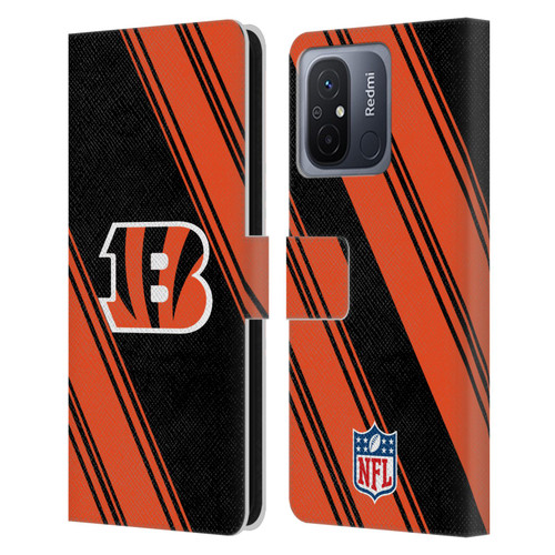 NFL Cincinnati Bengals Artwork Stripes Leather Book Wallet Case Cover For Xiaomi Redmi 12C