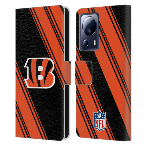 NFL Cincinnati Bengals Artwork Stripes Leather Book Wallet Case Cover For Xiaomi 13 Lite 5G