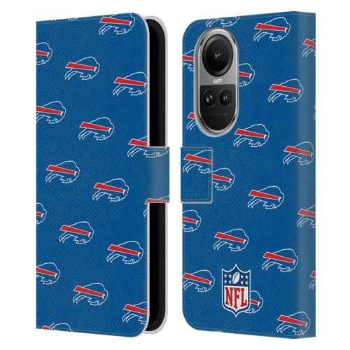 NFL Buffalo Bills Artwork Patterns Leather Book Wallet Case Cover For OPPO Reno10 5G / Reno10 Pro 5G