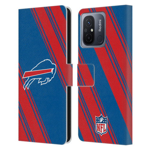 NFL Buffalo Bills Artwork Stripes Leather Book Wallet Case Cover For Xiaomi Redmi 12C