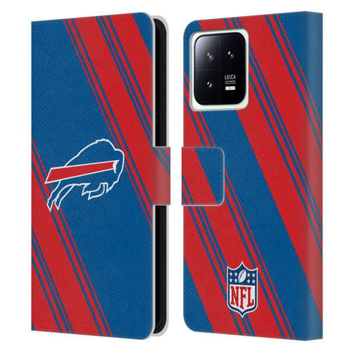 NFL Buffalo Bills Artwork Stripes Leather Book Wallet Case Cover For Xiaomi 13 5G