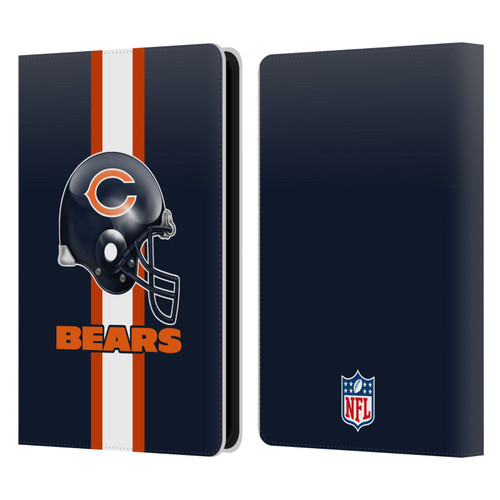 NFL Chicago Bears Logo Helmet Leather Book Wallet Case Cover For Amazon Kindle Paperwhite 5 (2021)