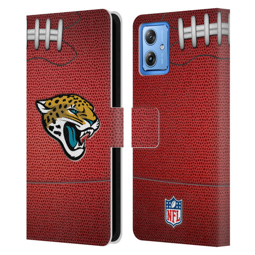 NFL Jacksonville Jaguars Graphics Football Leather Book Wallet Case Cover For Motorola Moto G54 5G