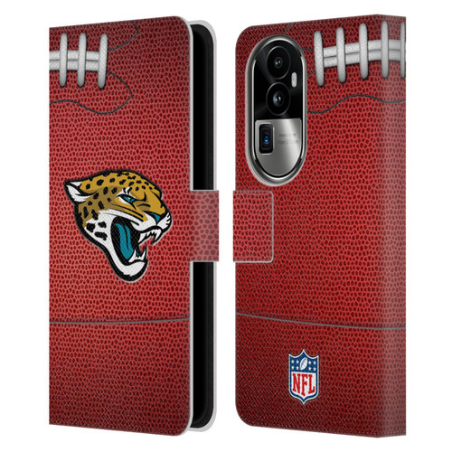 NFL Jacksonville Jaguars Graphics Football Leather Book Wallet Case Cover For OPPO Reno10 Pro+