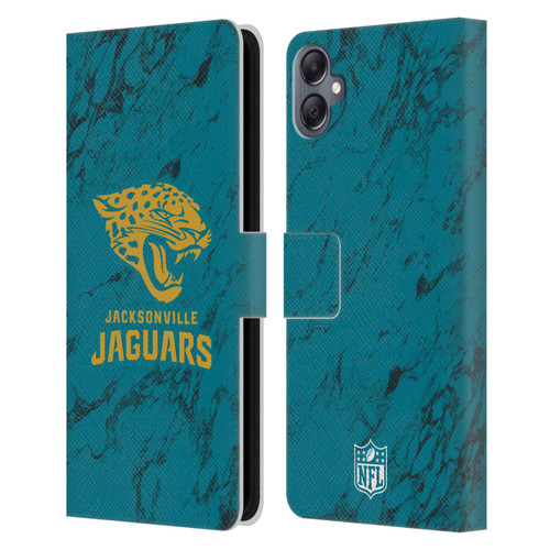 NFL Jacksonville Jaguars Graphics Coloured Marble Leather Book Wallet Case Cover For Samsung Galaxy A05