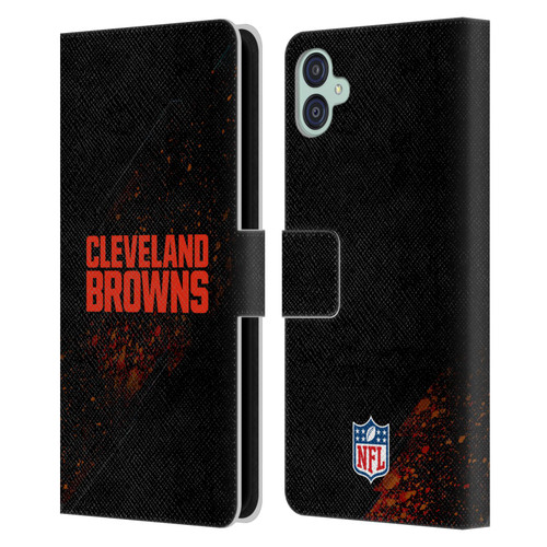 NFL Cleveland Browns Logo Blur Leather Book Wallet Case Cover For Samsung Galaxy M04 5G / A04e