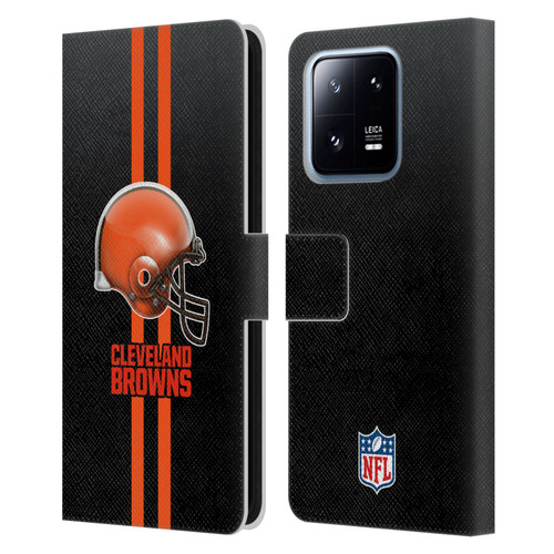 NFL Cleveland Browns Logo Helmet Leather Book Wallet Case Cover For Xiaomi 13 Pro 5G