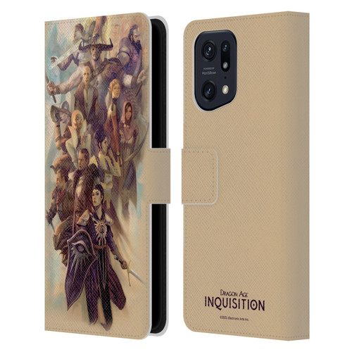 EA Bioware Dragon Age Inquisition Graphics Companions And Advisors Leather Book Wallet Case Cover For OPPO Find X5