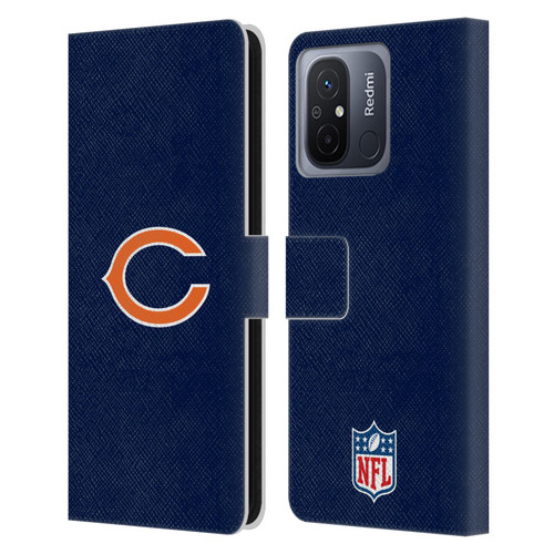 NFL Chicago Bears Logo Plain Leather Book Wallet Case Cover For Xiaomi Redmi 12C