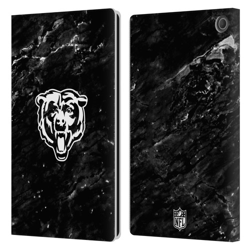 NFL Chicago Bears Artwork Marble Leather Book Wallet Case Cover For Amazon Fire Max 11 2023