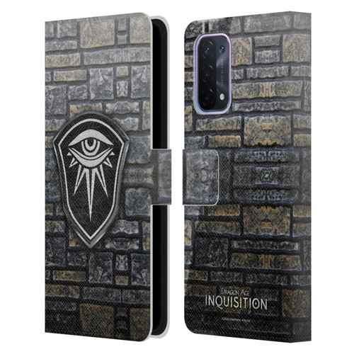 EA Bioware Dragon Age Inquisition Graphics Distressed Crest Leather Book Wallet Case Cover For OPPO A54 5G
