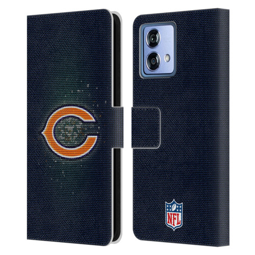 NFL Chicago Bears Artwork LED Leather Book Wallet Case Cover For Motorola Moto G84 5G
