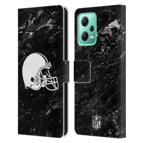 NFL Cleveland Browns Artwork Marble Leather Book Wallet Case Cover For Xiaomi Redmi Note 12 5G