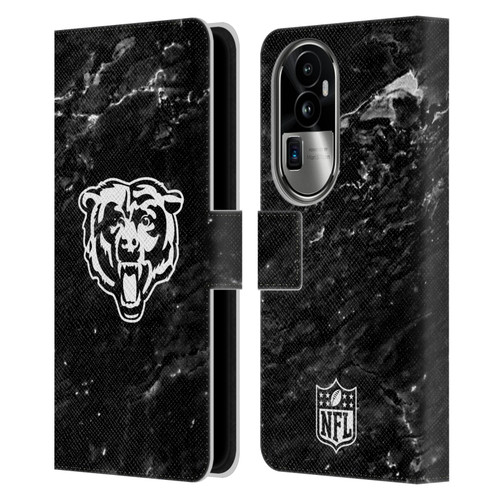 NFL Chicago Bears Artwork Marble Leather Book Wallet Case Cover For OPPO Reno10 Pro+