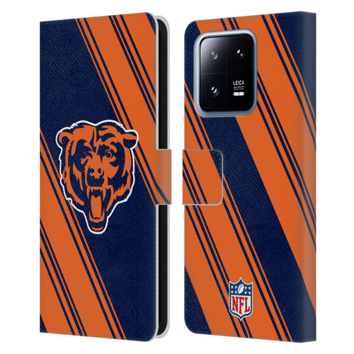 NFL Chicago Bears Artwork Stripes Leather Book Wallet Case Cover For Xiaomi 13 Pro 5G