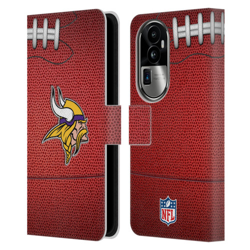 NFL Minnesota Vikings Graphics Football Leather Book Wallet Case Cover For OPPO Reno10 Pro+