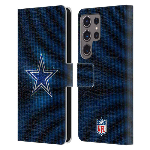 NFL Dallas Cowboys Artwork LED Leather Book Wallet Case Cover For Samsung Galaxy S24 Ultra 5G