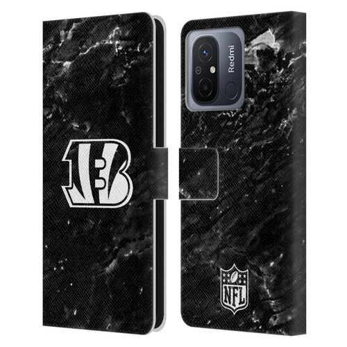 NFL Cincinnati Bengals Artwork Marble Leather Book Wallet Case Cover For Xiaomi Redmi 12C