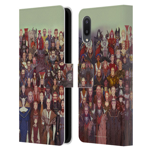 EA Bioware Dragon Age Inquisition Graphics Cast Of Thousands Leather Book Wallet Case Cover For Samsung Galaxy A02/M02 (2021)