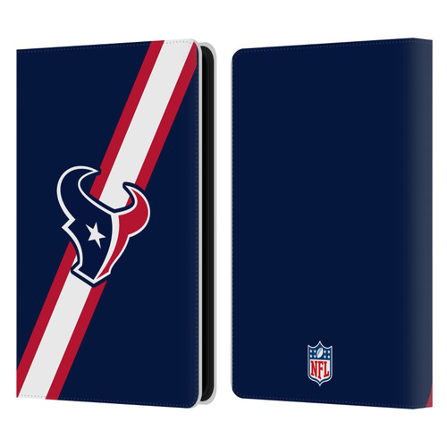 NFL Houston Texans Logo Stripes Leather Book Wallet Case Cover For Amazon Kindle Paperwhite 5 (2021)