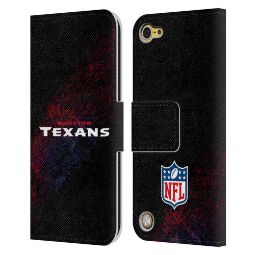 NFL Houston Texans Logo Blur Leather Book Wallet Case Cover For Apple iPod Touch 5G 5th Gen