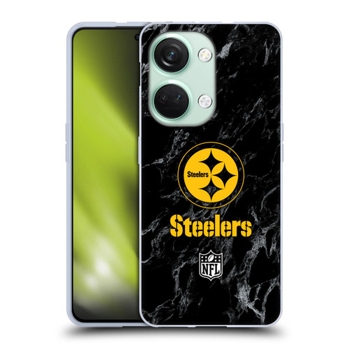 NFL Pittsburgh Steelers Graphics Coloured Marble Soft Gel Case for OnePlus Nord 3 5G