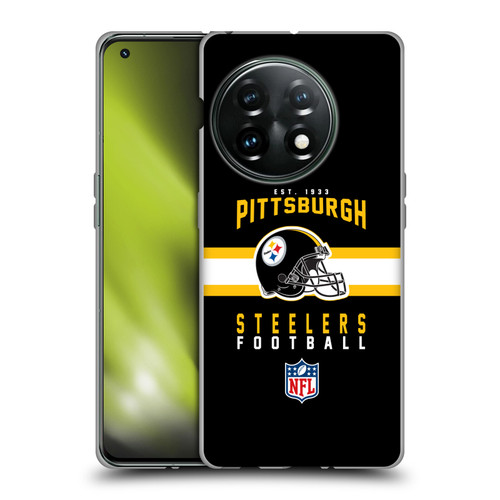 NFL Pittsburgh Steelers Graphics Helmet Typography Soft Gel Case for OnePlus 11 5G