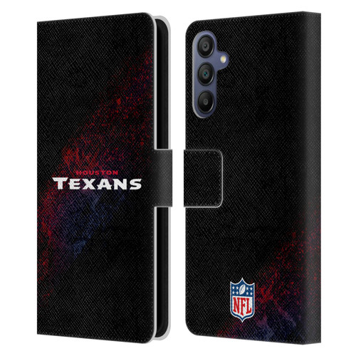 NFL Houston Texans Logo Blur Leather Book Wallet Case Cover For Samsung Galaxy A15