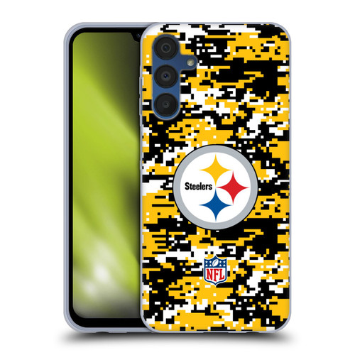 NFL Pittsburgh Steelers Graphics Digital Camouflage Soft Gel Case for Samsung Galaxy A15 NFL Pittsburgh Steelers Graphics Digital Camouflage Soft Gel Case for Samsung Galaxy A15