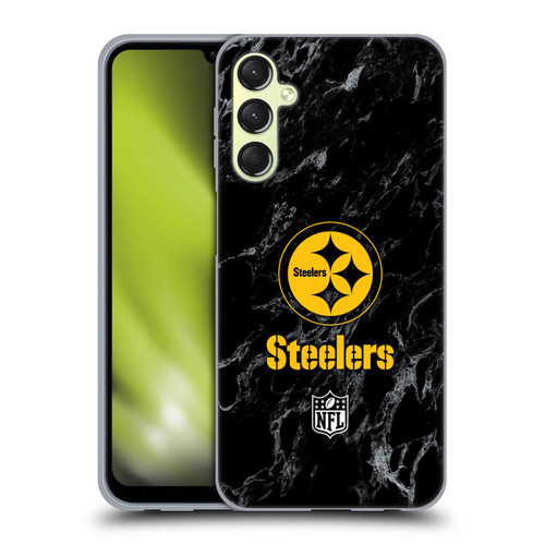 NFL Pittsburgh Steelers Graphics Coloured Marble Soft Gel Case for Samsung Galaxy A24 4G / M34 5G