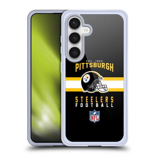 NFL Pittsburgh Steelers Graphics Helmet Typography Soft Gel Case for Samsung Galaxy S24 5G