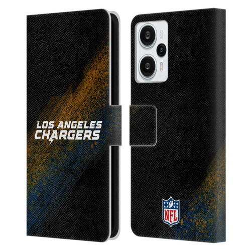 NFL Los Angeles Chargers Logo Blur Leather Book Wallet Case Cover For Xiaomi Redmi Note 12T