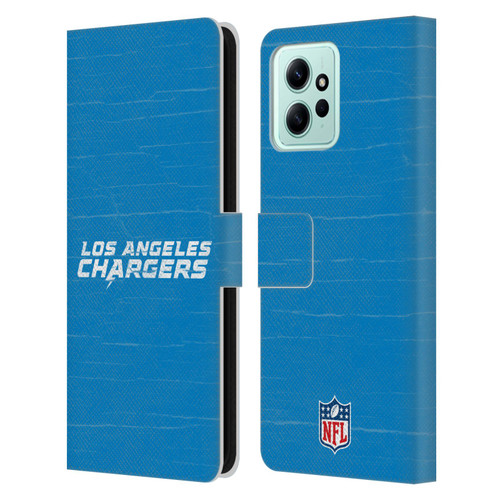 NFL Los Angeles Chargers Logo Distressed Look Leather Book Wallet Case Cover For Xiaomi Redmi 12
