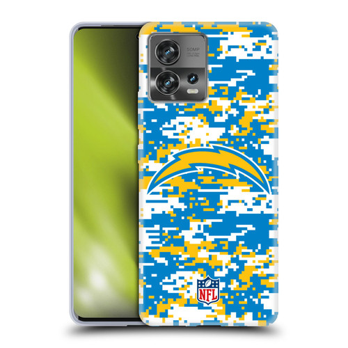 NFL Los Angeles Chargers Graphics Digital Camouflage Soft Gel Case for Motorola Moto Edge 30 Fusion