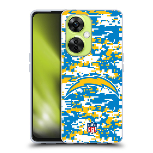 NFL Los Angeles Chargers Graphics Digital Camouflage Soft Gel Case for OnePlus Nord CE 3 Lite 5G