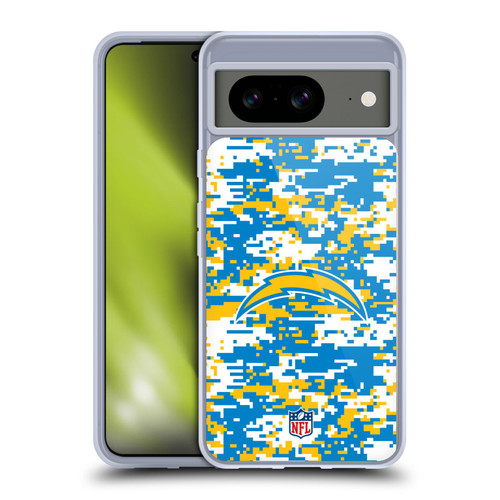 NFL Los Angeles Chargers Graphics Digital Camouflage Soft Gel Case for Google Pixel 8