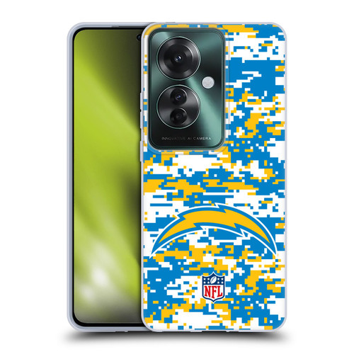NFL Los Angeles Chargers Graphics Digital Camouflage Soft Gel Case for OPPO Reno11 F 5G / F25 Pro 5G