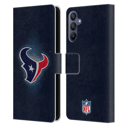 NFL Houston Texans Artwork LED Leather Book Wallet Case Cover For Samsung Galaxy A15
