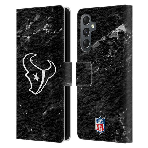 NFL Houston Texans Artwork Marble Leather Book Wallet Case Cover For Samsung Galaxy A25 5G