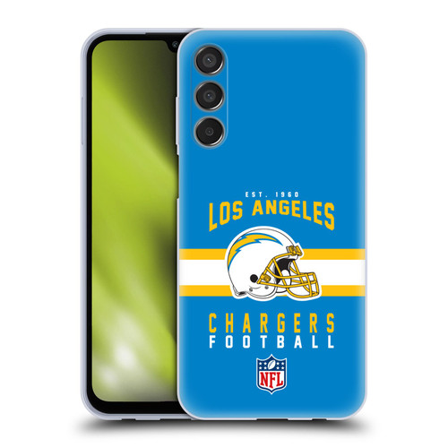 NFL Los Angeles Chargers Graphics Helmet Typography Soft Gel Case for Samsung Galaxy M15/F15 5G
