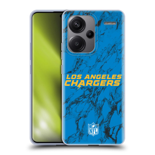 NFL Los Angeles Chargers Graphics Coloured Marble Soft Gel Case for Xiaomi Redmi Note 13 Pro Plus 5G